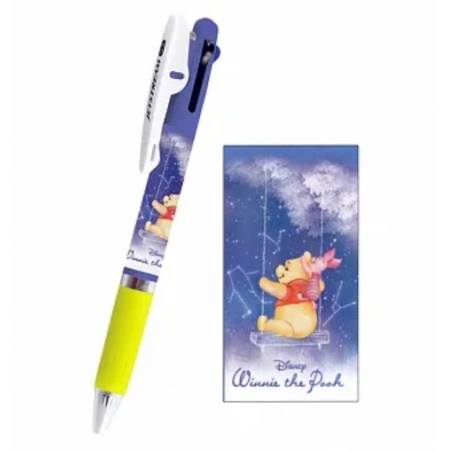 Kamio JETSTREAM 夾式三色溜溜筆 0.5mm 迪士尼 小熊維尼 鞦韆 藍黃