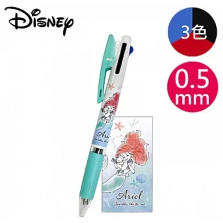【日本正版授權】迪士尼公主 三色原子筆 0.5mm 日本製 ...
