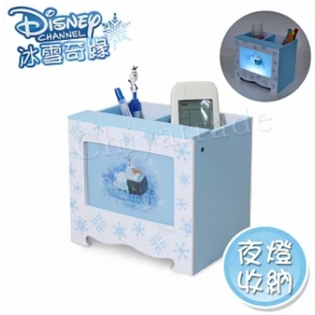 【迪士尼Disney】冰雪奇緣 雪寶 LED小夜燈收納盒 收...