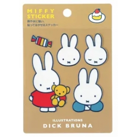 【square】MIFFY米飛兔耐水耐熱造型貼紙 ‧ 愛好