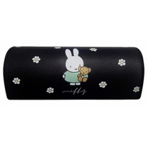 【日本正版授權】米飛兔 皮質 磁吸式眼鏡盒 附拭鏡布 硬殼眼鏡盒/眼鏡收納盒 米菲兔 Miffy - 黑色款