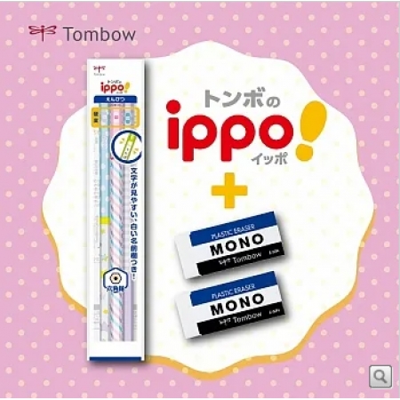 【TOMBOW日本蜻蜓】ippo!繽紛糖鉛筆 3支入 B(六...