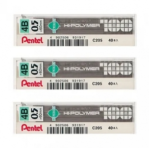 (3入1包)PENTEL C205自動鉛筆芯0.5-4B